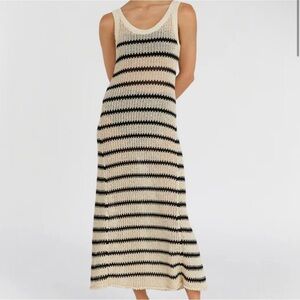 DISSH Margot wheat stripe knit midi dress